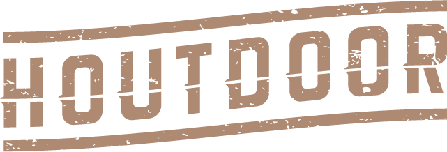 Houtdoor Logo bruin transparant